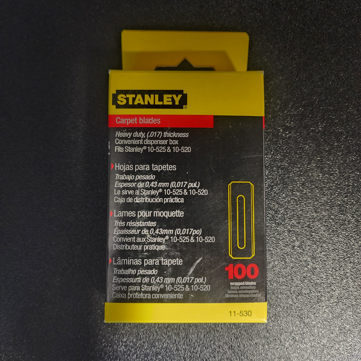 Stanley 11-530 Heavy Duty Carpet Knife Blade, 100 Count – General ...