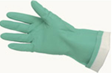 MCR Safety 5317 Gloves, Green Flock Lined Nitrile, 15 mil. 12 pairs/pack