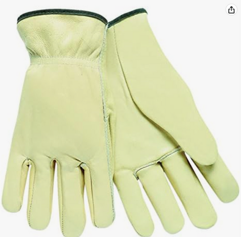 MCR Memphis Grain Leather Drivers Road Hustler Gloves 3200, Cream Color