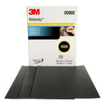 3M™ Wetordry™ Abrasive Sheet 413Q, 02002, 400, 9 in x 11 in, 50 sheets
per carton, 5 cartons per case