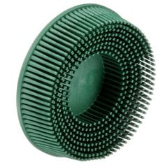 Scotch-Brite™ Roloc™ Bristle Disc, RD-ZB, 50, TR, Green, 3 in x 5/8 in,
Tapered, 10/Carton, 40 ea/Case