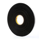 3M™ Vinyl Foam Tape 4516, Black, 1/2 in x 36 yd, 62 mil, 18 rolls per
case