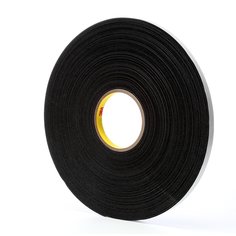 3M™ Vinyl Foam Tape 4516, Black, 1/2 in x 36 yd, 62 mil, 18 rolls per
case