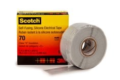 Scotch® Self-Fusing Silicone Rubber Electrical Tape 70, 1 in x 30 ft,
Sky Blue/Gray, 1 roll/carton, 24 rolls/case