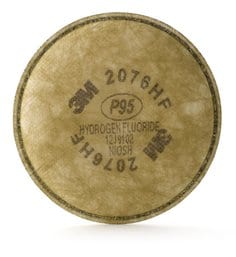 3M™ Particulate Cartridge 2076HF, Hydrogen Fluoride, P95, with Nuisance
Level Acid Gas Relief 100 EA/Case
