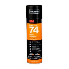 3M™ Foam Fast Spray Adhesive 74, Orange, 24 fl oz Can (Net Wt 16.9 oz),
12/Case, NOT FOR SALE IN CA AND OTHER STATES