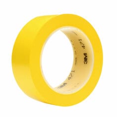 3M™ Vinyl Tape 471, Yellow, 2 in x 36 yd, 5.2 mil, 24 rolls per case