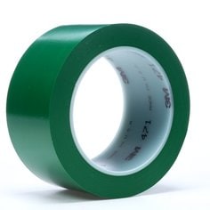 3M™ Vinyl Tape 471, Green, 2 in x 36 yd, 5.2 mil, 24 rolls per case