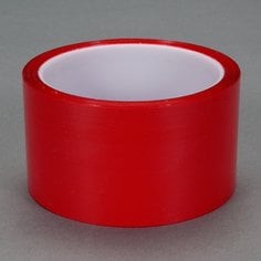 3M™ Polyester Film Tape 850, Red, 2 in x 72 yd, 1.9 mil, 24 rolls per
case