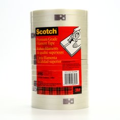Scotch® Filament Tape 898, Clear, 12 mm x 55 m, 6.6 mil, 72 rolls per
case