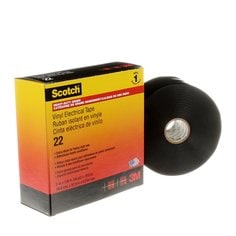 Scotch® Vinyl Electrical Tape 22, 2 in x 36 yd, Black, 1 roll/carton, 12
rolls/Case