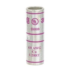 3M™ Scotchlok™ Copper Standard Barrel Connector 10008, up to 35 kV, 4/0
AWG, Purple, 10/Case
