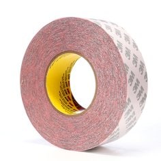 3M™ Double Coated Tape 469, Red, 2 in x 60 yd, 16 rolls per case