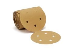 3M™ Stikit™ Gold Paper Disc Roll 216U, 01622, P240 A-weight, 5 in x NH,
D/F 5HL, Die 500FH, 175 Discs/Roll, 6 Rolls/Case