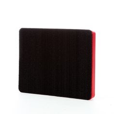 3M™ Hookit™ Pad 20433, 3 in x 4 in x 1/2 in Red Foam, 10 ea/Case