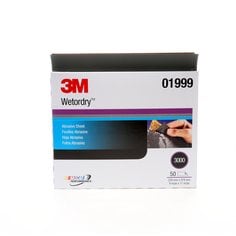 3M™ Wetordry™ Abrasive Sheet, 01999, 3000, 9 in x 11 in, 50 sheets per
carton, 5 cartons per case