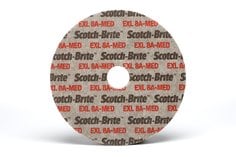 Scotch-Brite™ EXL Unitized Wheel, XL-UW, 8A Medium, 3 in x 1/4 in x 1/4
in, 40 ea/Case