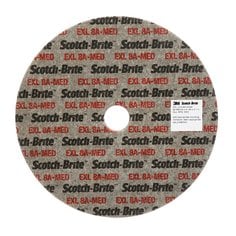 Scotch-Brite™ EXL Unitized Wheel, XL-UW, 8A Medium, 6 in x 1/2 in x 1/2
in, 4 ea/Case