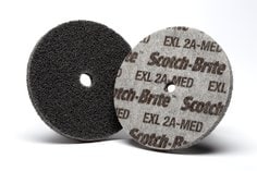 Scotch-Brite™ EXL Unitized Wheel, XL-UW, 2A Medium, 3 in x 1/2 in x 1/4
in, 20 ea/Case