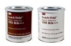 3M™ Scotch-Weld™ Epoxy Adhesive 1751, Gray, Part B/A, 1 Gallon, 2 Kit/Case