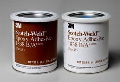 3M™ Scotch-Weld™ Epoxy Adhesive 1838, Green, Part B/A , 1 Quart Kit,
6/case