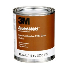 3M™ Scotch-Weld™ Epoxy Adhesive 2216, Gray, Part B/A, 1 Pint, 6 Kit/Case