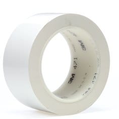 3M™ Vinyl Tape 471, White, 4 in x 36 yd, 5.2 mil, 8 rolls per case