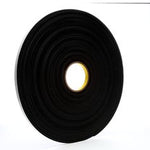 3M™ Vinyl Foam Tape 4508, Black, 1/2 in x 36 yd, 125 mil, 18 rolls per
case