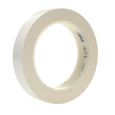 3M™ Vinyl Tape 471, White, 3/8 in x 36 yd, 5.2 mil, 96 rolls per case