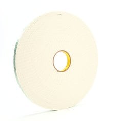 3M™ Double Coated Urethane Foam Tape 4008, Off White, 3/4 in x 36 yd,
125 mil, 12 rolls per case