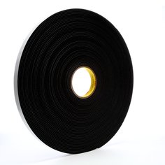 3M™ Vinyl Foam Tape 4508, Black, 3/4 in x 36 yd, 125 mil, 12 rolls per
case