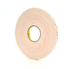 3M™ VHB™ Tape 4932, White, 1/2 in x 72 yd, 25 mil, 18 rolls per case