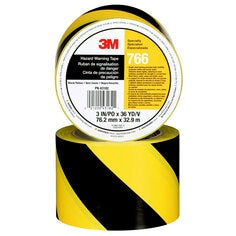 3M™ Safety Stripe Vinyl Tape 766, Black/Yellow, 3 in x 36 yd, 5 mil, 12 Roll/Case, Individually Wrapped Conveniently Packaged