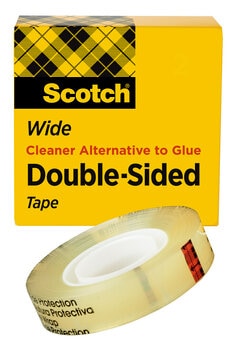 Scotch® Double Sided Tape 665, 1 in x 1296 in Boxed