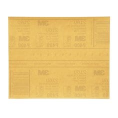 3M™ Gold Abrasive Sheet, 02539, P400 grade, 9 in x 11 in, 50 sheets per
pack, 5 packs per case