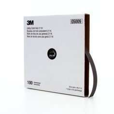 3M™ Utility Cloth Roll 211K, 100 J-weight, 2 in x 50 yd, Full-flex, 5
ea/Case