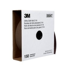 3M™ Utility Cloth Roll 211K, 150 J-weight, 1 in x 50 yd, Full-flex, 5
ea/Case