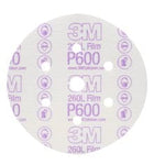 3M™ Hookit™ Finishing Film Abrasive Disc 260L, 01071, 6 in, Dust Free,
P600, 100 discs per carton, 4 cartons per case
