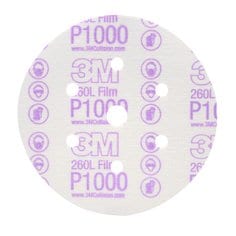 3M™ Hookit™ Finishing Film Abrasive Disc 260L, 01069, 6 in, Dust Free,
P1000, 100 discs per carton, 4 cartons per case