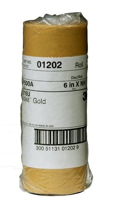 3M™ Stikit™ Gold Disc Roll, 01202, 6 in, P500, 75 discs per roll, 6
rolls per case