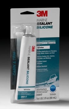 3M™ Marine Grade Silicone Sealant, PN08017, White, 3 oz Tube, 6/Case