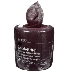 Scotch-Brite™ Multi-Flex Sheet Roll, MX-SR, 07521, A/O Very Fine, 8 in x
20 ft, 60 Sheets/Roll, 4 Rolls/Case