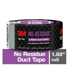 3M™ No Residue Duct Tape, 2420-A, 1.88 in x 20 yd (48,0 mm x 18,2 m), 12
rolls/cs