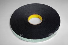 3M™ Double Coated Urethane Foam Tape 4052, Black, 1 in x 72 yd, 31 mil,
9 rolls per case