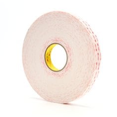 3M™ VHB™ Tape 4930, White, 1 in x 72 yd, 25 mil, 9 rolls per case