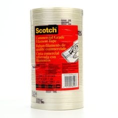 Scotch® Filament Tape 897, Clear, 12 mm x 55 m, 5 mil, 72 rolls per case