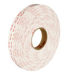 3M™ VHB™ Tape 4950, White, 1 in x 36 yd, 45 mil, Small Pack, 2 rolls per
case