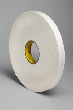 3M™ Double Coated Polyethylene Foam Tape 4466, White, 1 in x 36 yd, 62
mil, 9 rolls per case