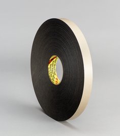 3M™ Double Coated Polyethylene Foam Tape 4496B, Black, 3/4 in x 36 yd,
62 mil, 12 rolls per case
