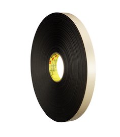 3M™ Double Coated Polyethylene Foam Tape 4492B, Black, 3/4 in x 72 yd,
31 mil, 12 rolls per case